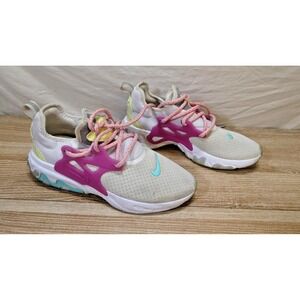 Nike React Presto Shoes Sneakers White/Hyper Violet CD9015-101 Women's Sz US 8.5